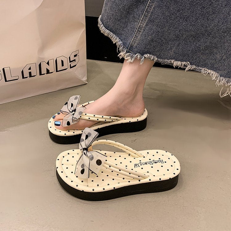 Sandales à talon ouvert pour femmes avec accent de nœud floral R&B