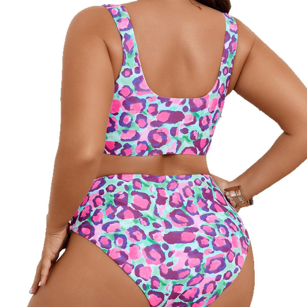 Ensemble de bikini pour femmes à taille haute avec des détails raffinés sur la poitrine R&B