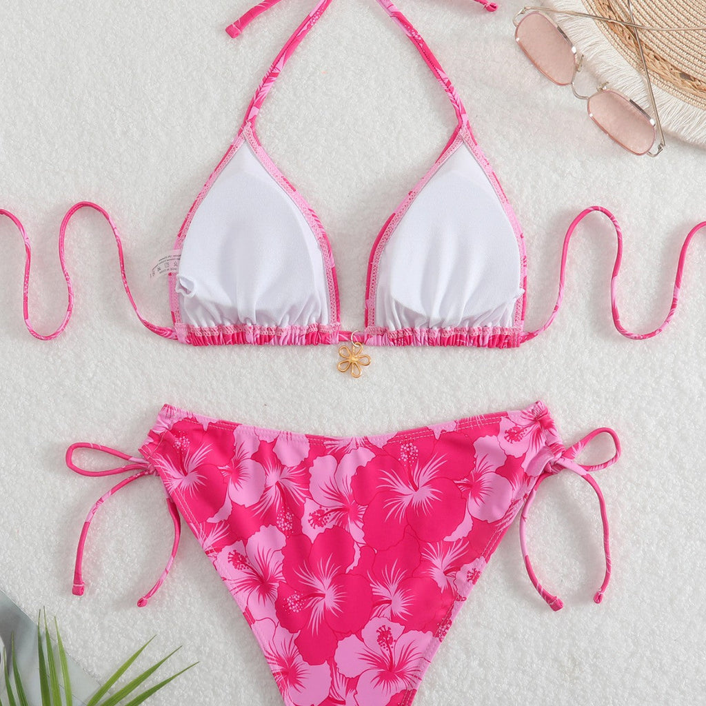 Bikini triangle femme avec design floral et bretelles réglables Echo Archiv