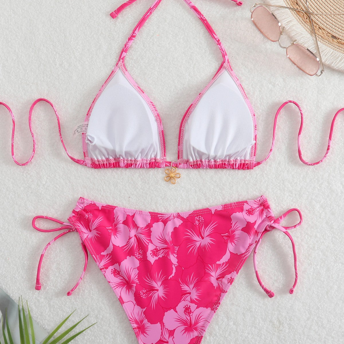 Bikini triangle femme avec design floral et bretelles réglables Echo Archiv