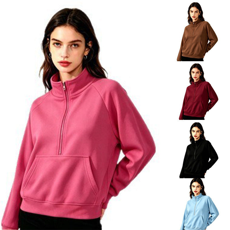 Sweat à capuche sportif pour femmes avec col montant Echoarchiv
