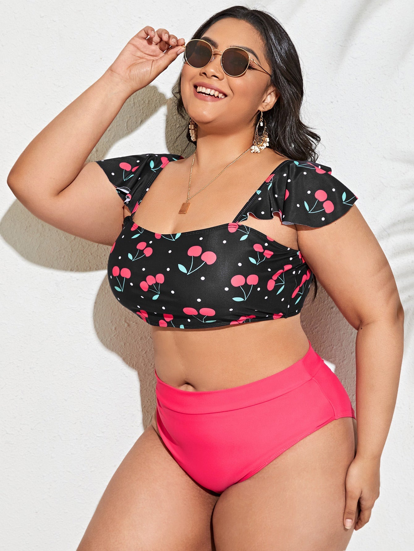 Ensemble de Tankini pour Femmes avec Détails Volumineux en Volants et Coupe de Haute Qualité R&B