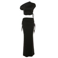Ensemble élégant pour femmes avec haut asymétrique et jupe cintrée Heidi-Mode