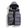 Gilet d'extérieur rembourré pour hommes avec capuche