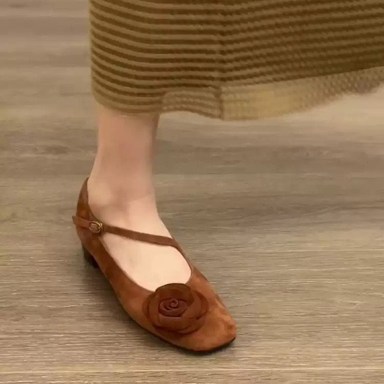 Ballerines élégantes pour femmes avec accent floral et semelle confortable R&B
