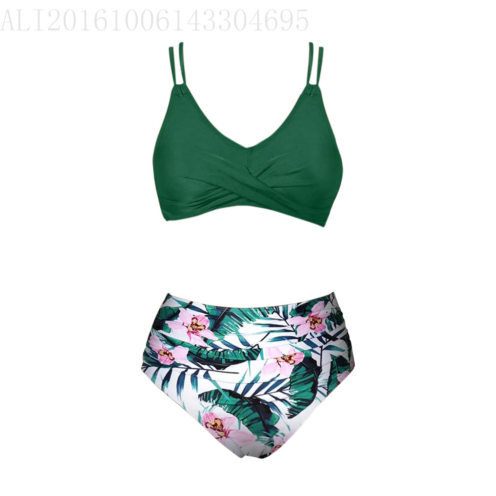 Bikini taille haute tendance pour femmes avec fronces R&B