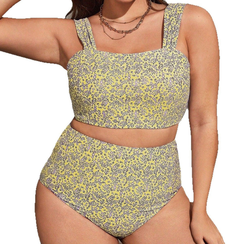 Ensemble de bikini taille haute pour femmes avec design floral et bretelles larges Echo Archiv