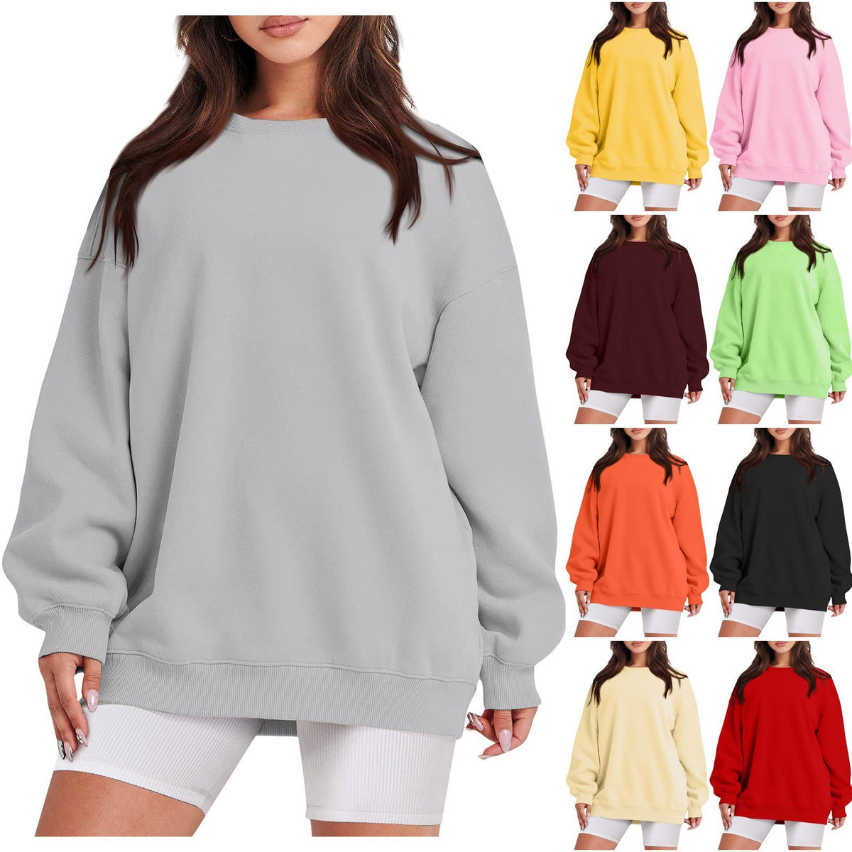 Sweatshirt longline pour femmes avec ourlet côtelé, manches raglan et intérieur gratté Echo Archiv