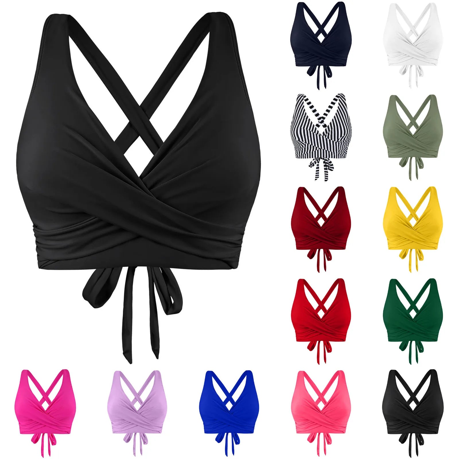 Haut de bikini enveloppant confortable pour femmes R&B