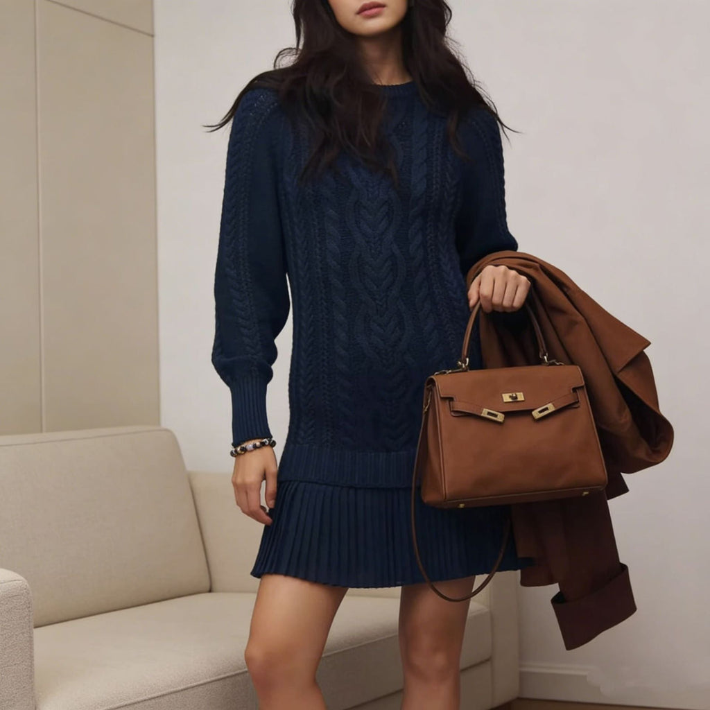 Robe pull à manches longues pour femmes