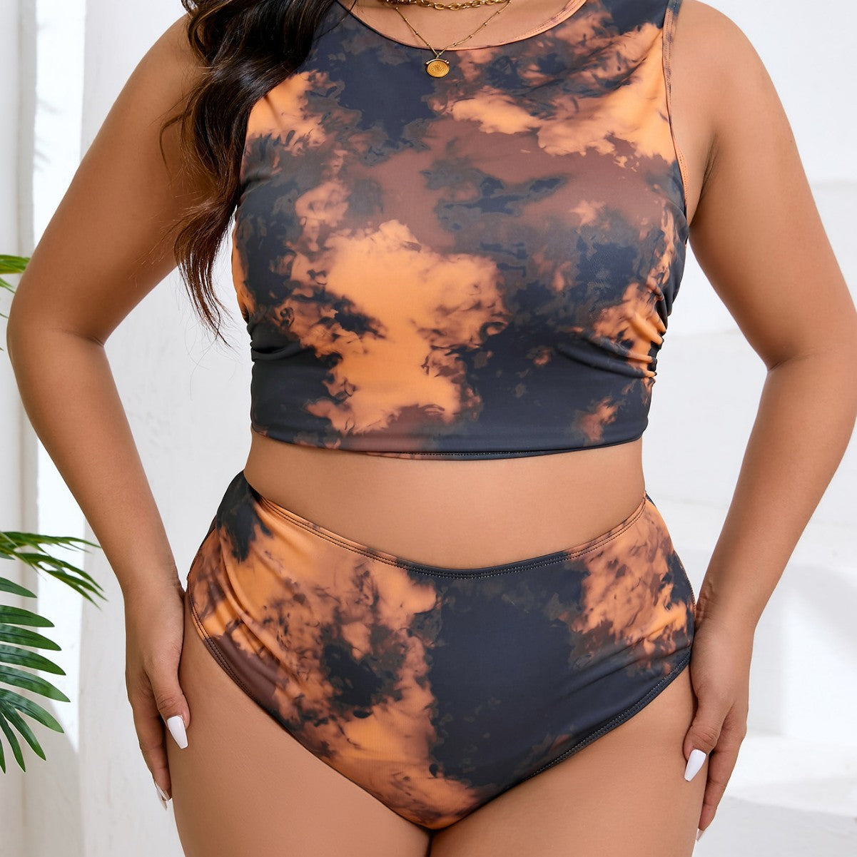 Ensemble Femme en Crop Top et Jupe Longue à Enrouler Drune