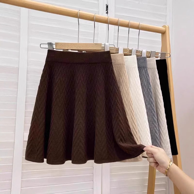 Jupe plissée en tricot pour femmes avec motif en torsade Echo Archiv