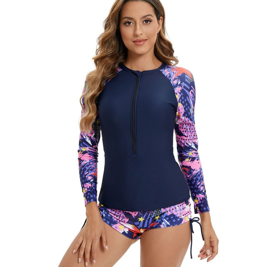 Rashguard à manches longues pour femmes avec un motif innovant Drune