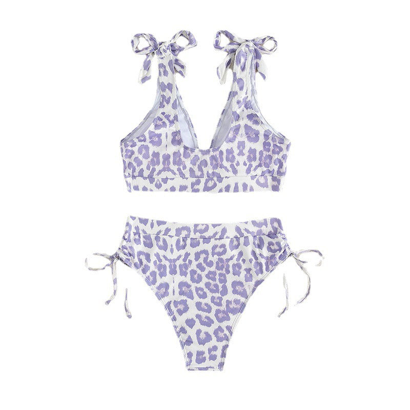 Bikini pour femmes à taille haute avec bretelles réglables R&B