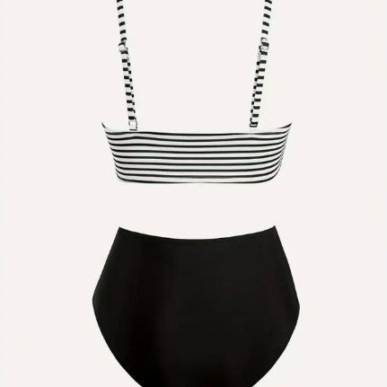 Ensemble de bikini taille haute pour femmes avec haut noué R&B