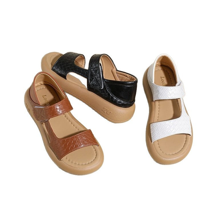 Sandales mode pour femmes avec fermeture velcro réglable et semelle antidérapante R&B