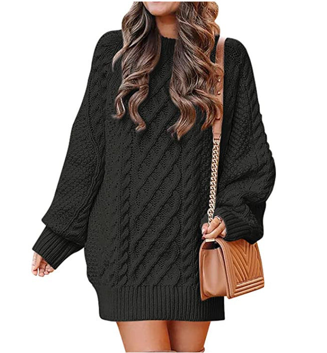 Pull Oversize Femme avec Détail en Tricot à Câbles