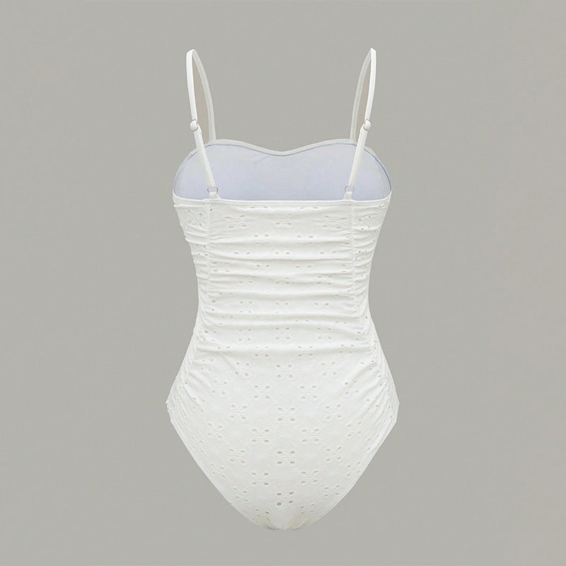 Maillot de bain une pièce élégant pour femmes avec fronces R&B