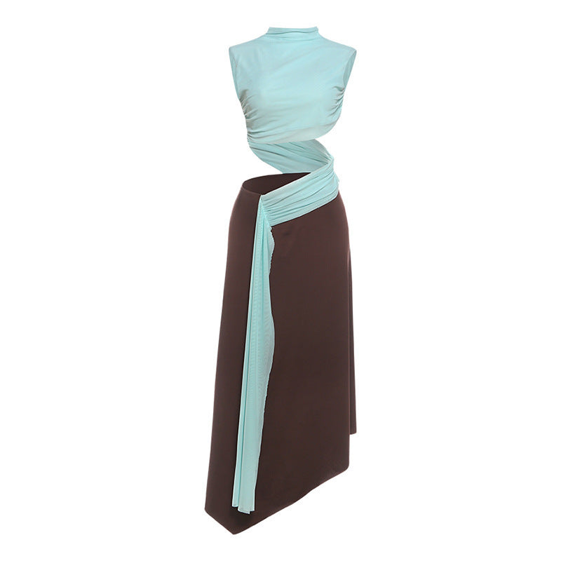 Robe portefeuille pour femmes avec un design de drapage moderne et une coupe élégante R&B