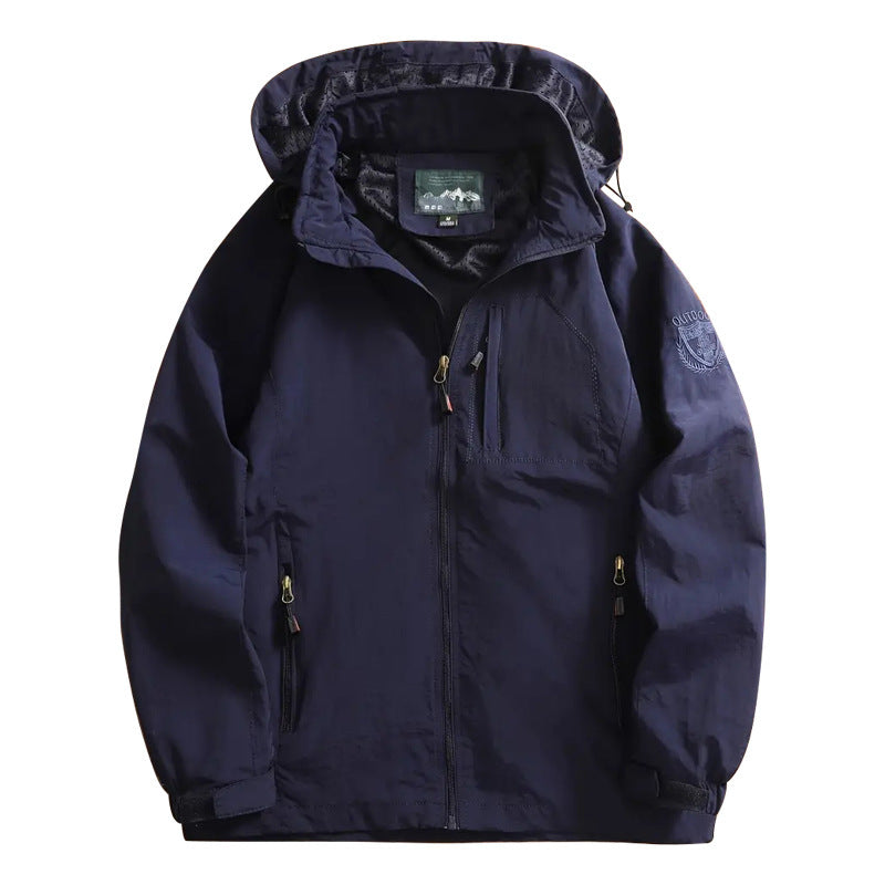 Veste d'extérieur légère pour hommes Windbreaker avec revêtement déperlant et doublure en mesh respirant Echo Archiv