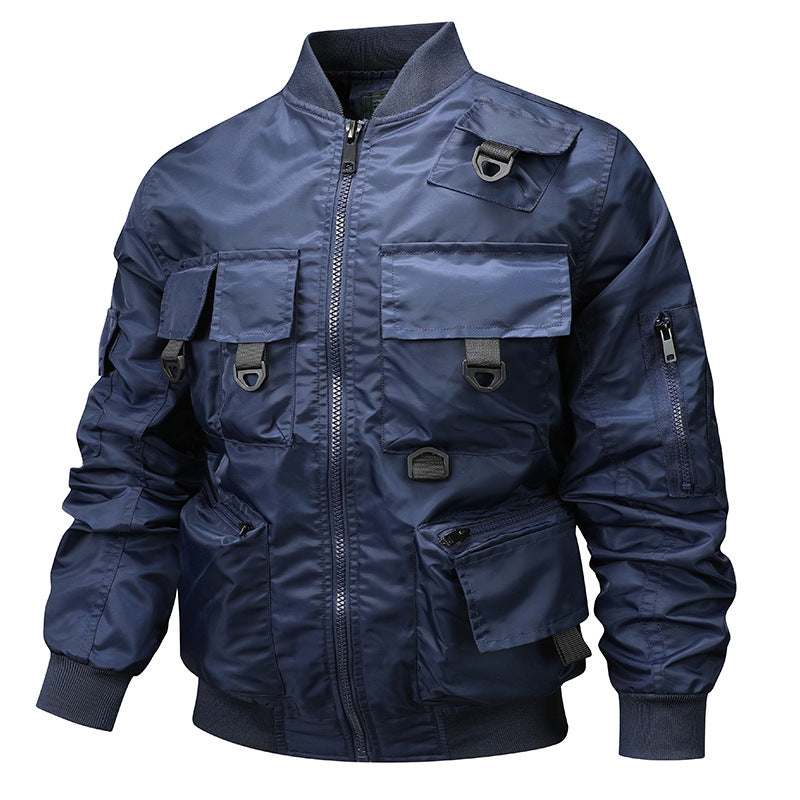 Veste bomber légère multipoches pour hommes au style pilote avec boucles tactiques, nylon déperlant et taille élastique Echo Archiv
