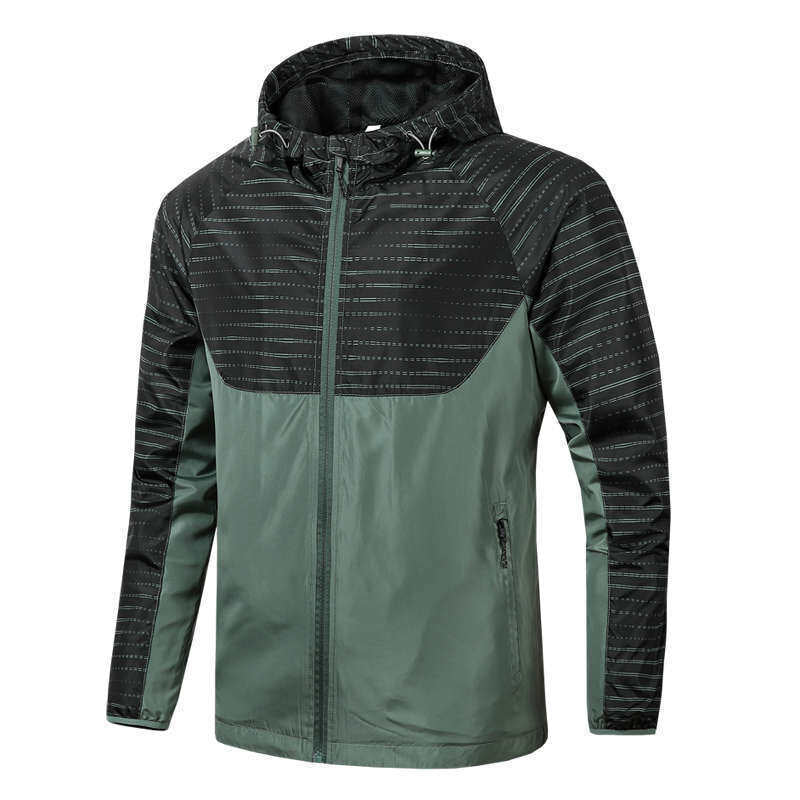 Veste de sport imperméable pour hommes avec capuche