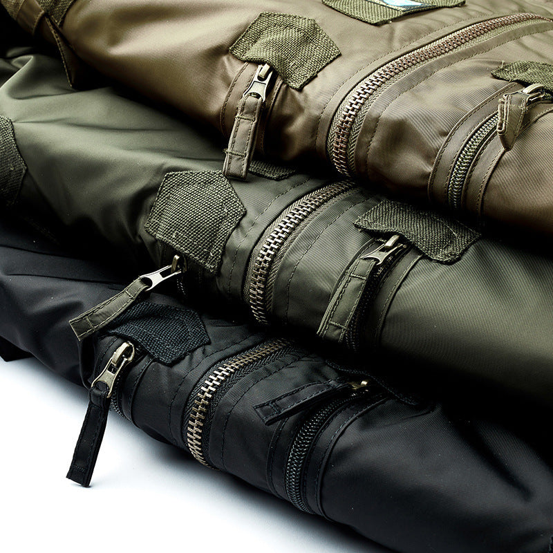 Veste de vol pilote pour hommes, coupe-vent, avec poches frontales modulaires, organisateur de manches et taille élastique Echo Archiv