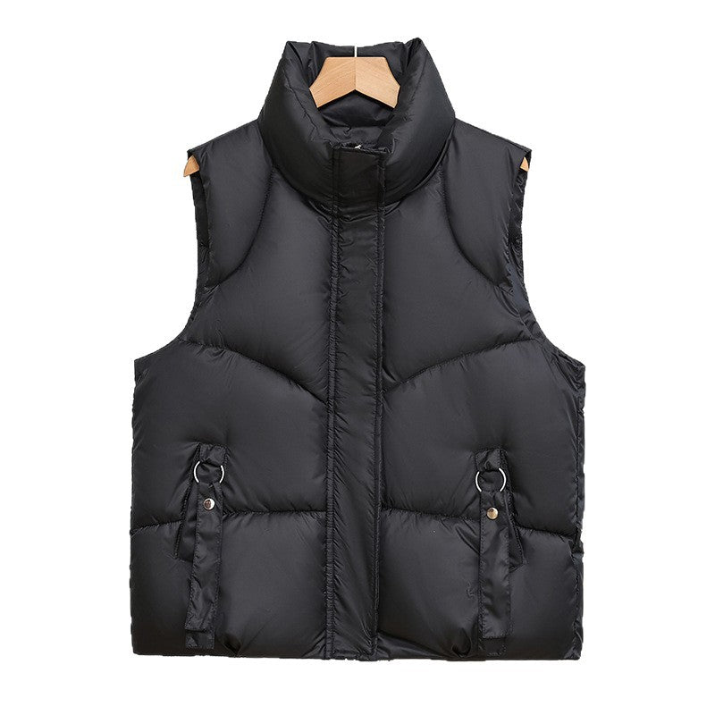 Gilet matelassé pour femmes avec col montant et boucles décoratives Echo Archiv