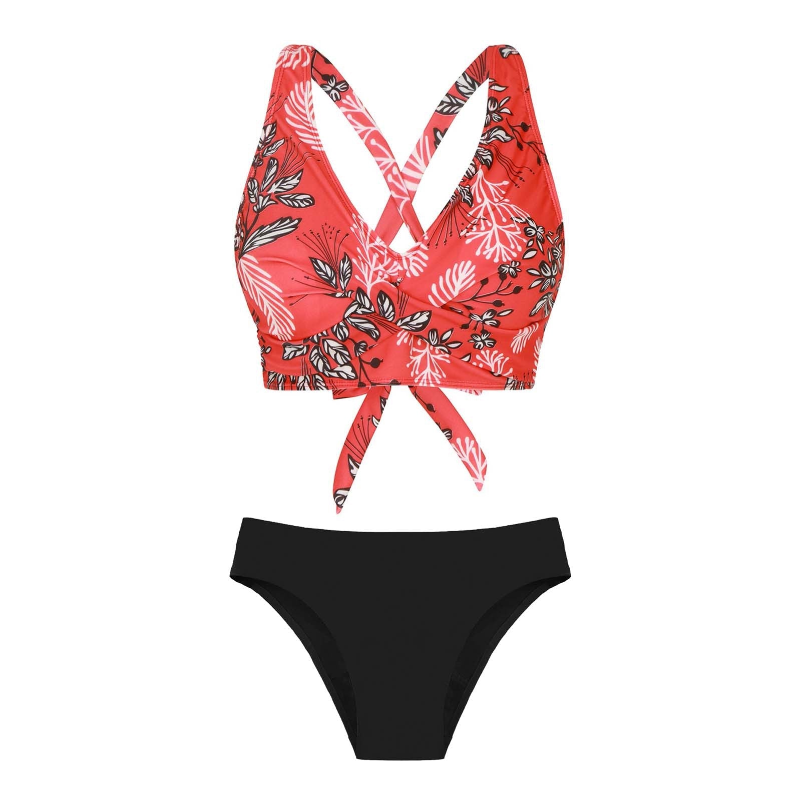 Maillot de bain deux pièces pour femmes avec design floral R&B