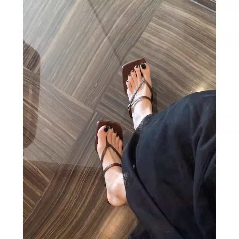 Sandales élégantes pour femmes avec design à lanières tendance R&B
