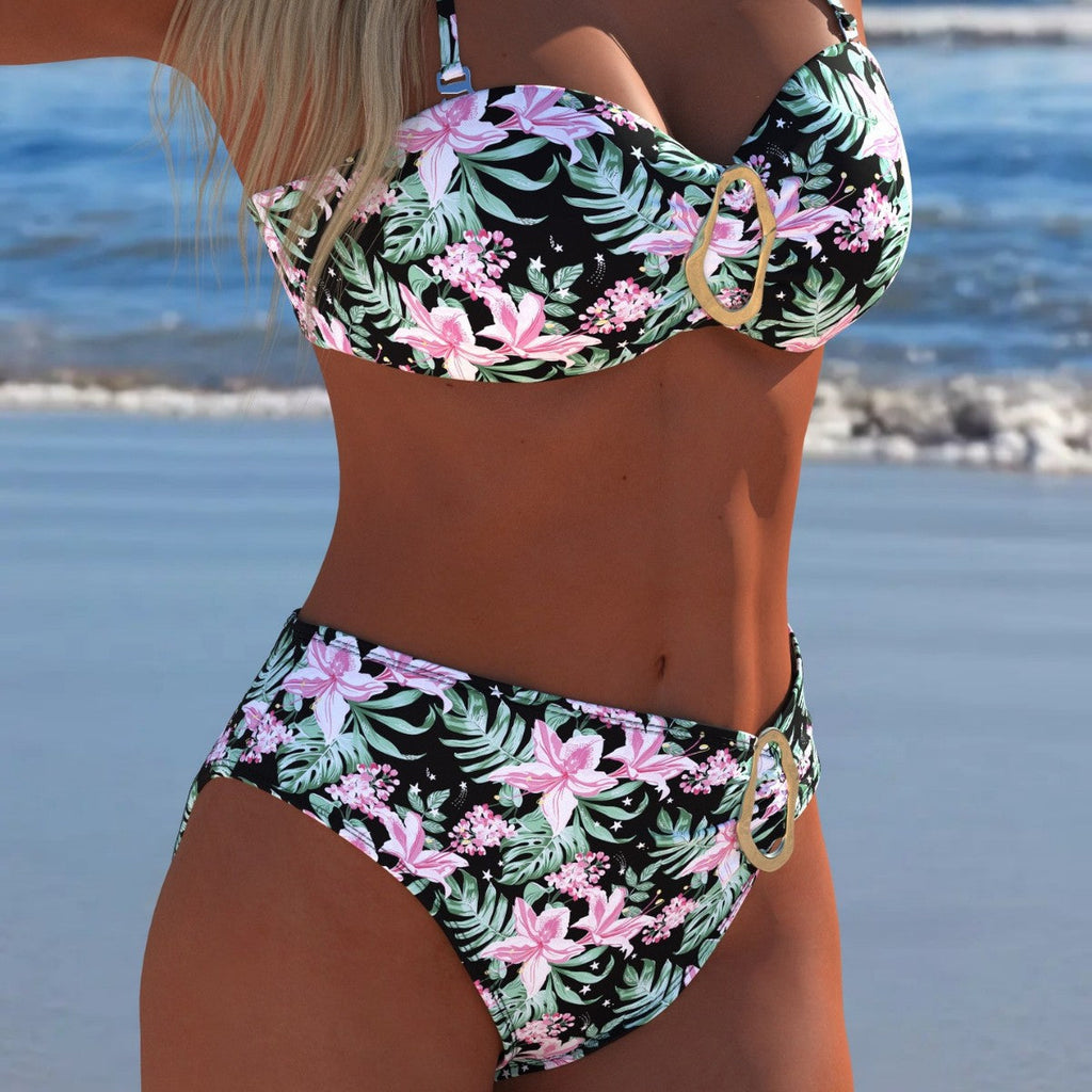 Ensemble de bikini pour femmes avec haut balconnet élégant et culotte haute R&B