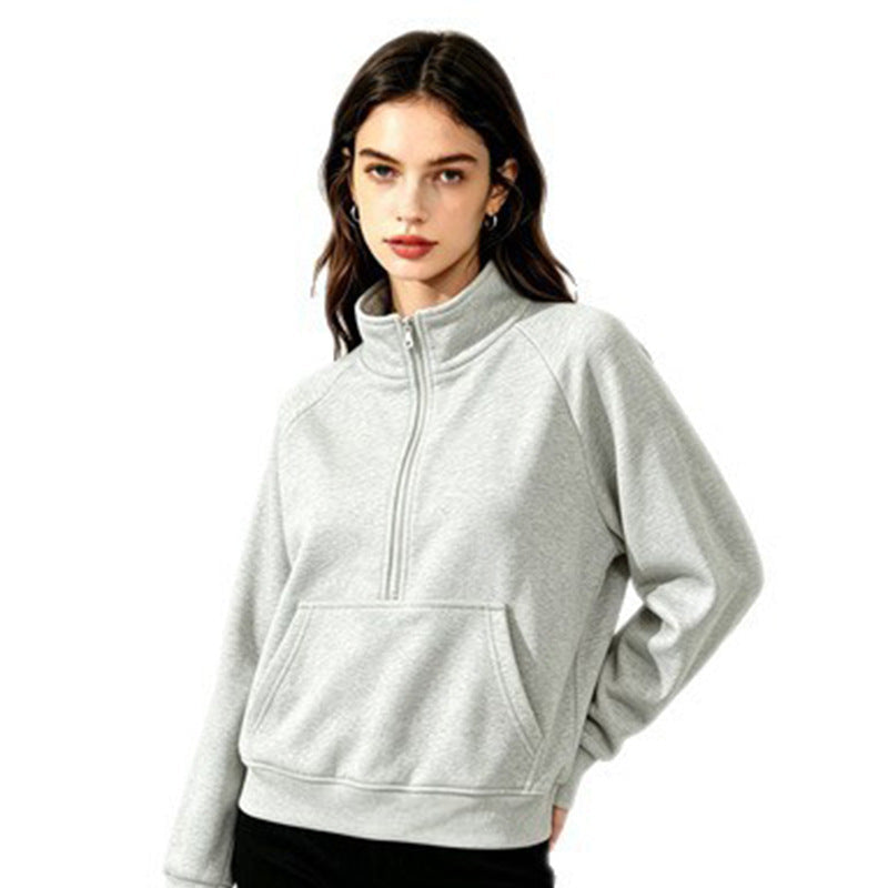 Sweat à capuche sportif pour femmes avec col montant Echoarchiv