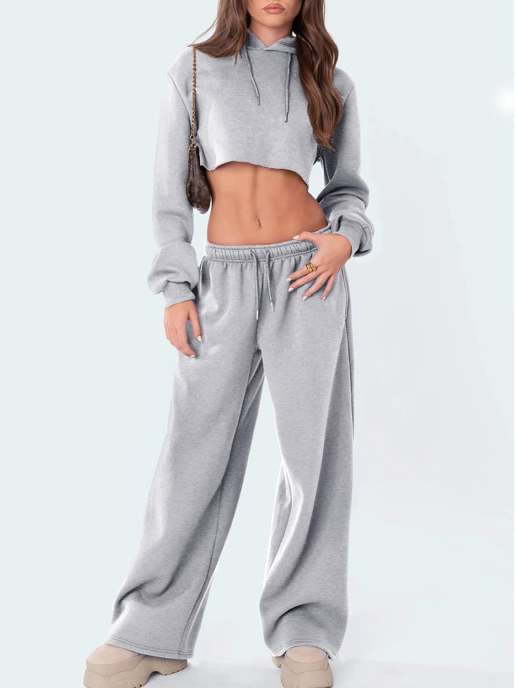 Pantalons de survêtement Wide-Leg à coupe décontractée pour femmes avec ceinture confortable, cordon de serrage et poches passepoilées Echo Archiv