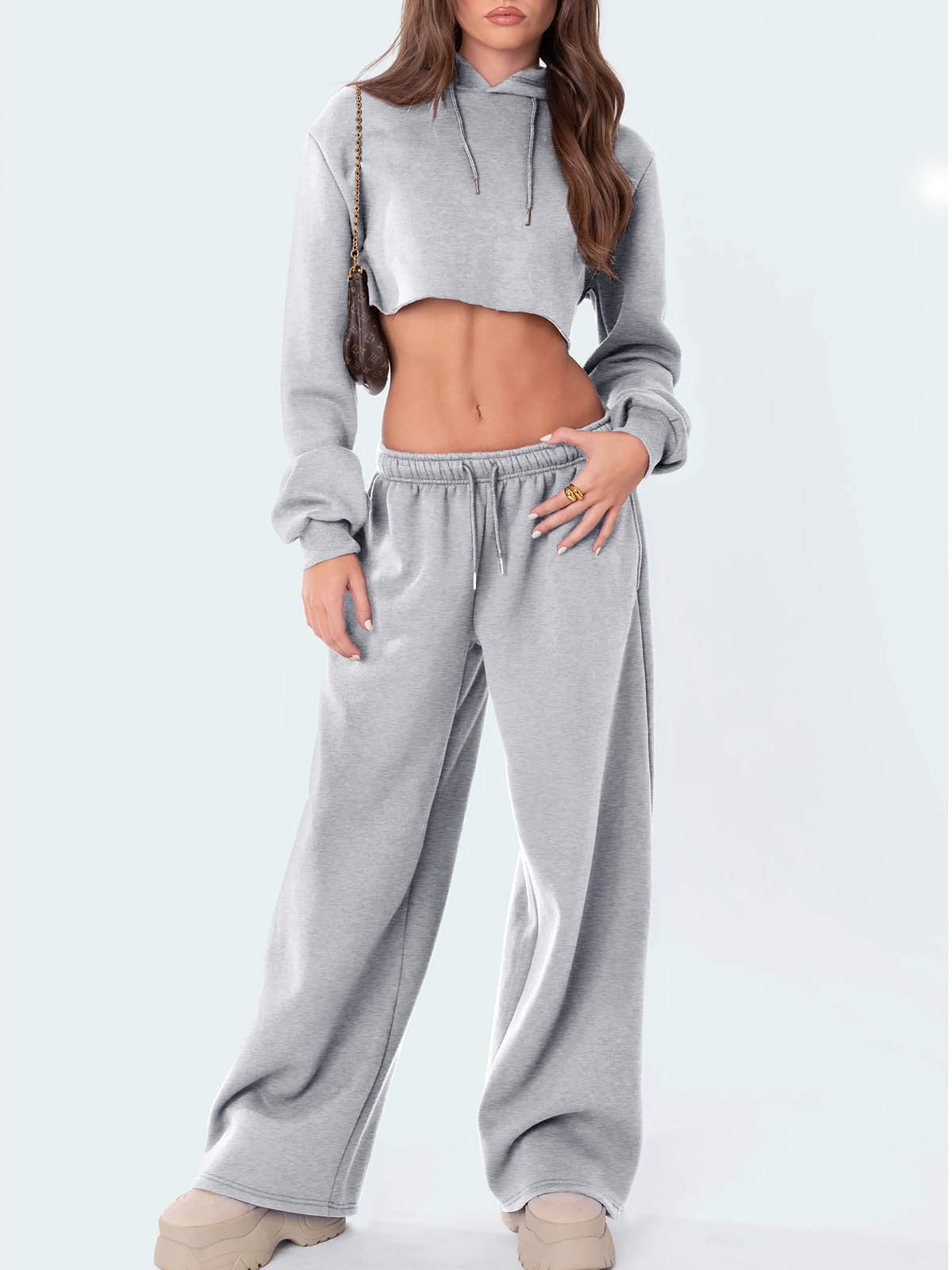 Pantalons de survêtement Wide-Leg à coupe décontractée pour femmes avec ceinture confortable, cordon de serrage et poches passepoilées Echo Archiv