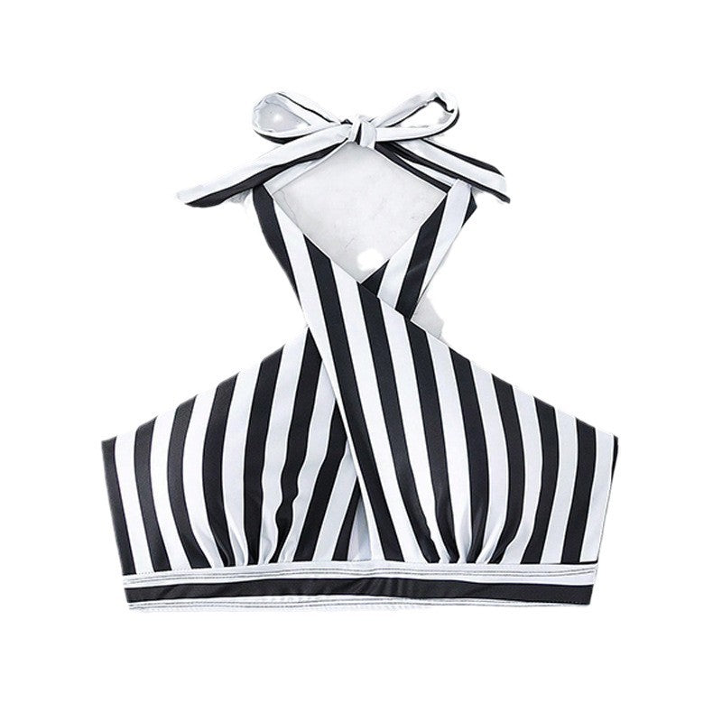 Haut de bikini rayé pour femmes R&B