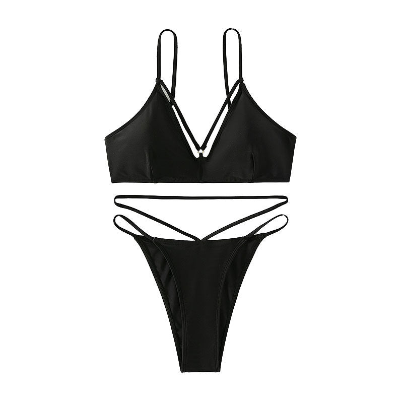 Ensemble de bikini à bretelles pour femmes R&B
