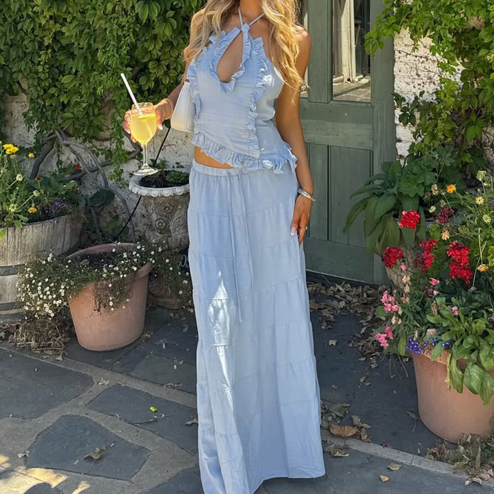 Robe chemise pour femmes avec détails floraux Heidi-Mode