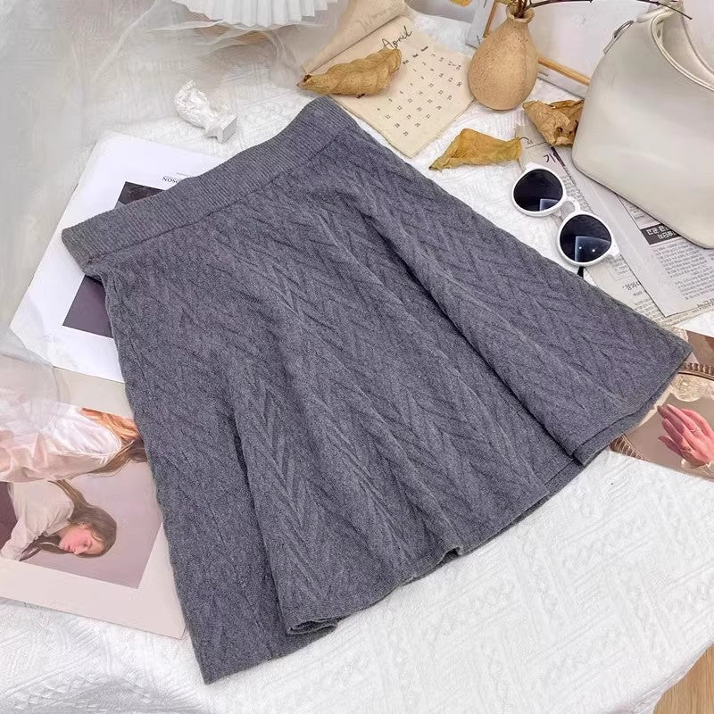 Jupe plissée en tricot pour femmes avec motif en torsade Echo Archiv