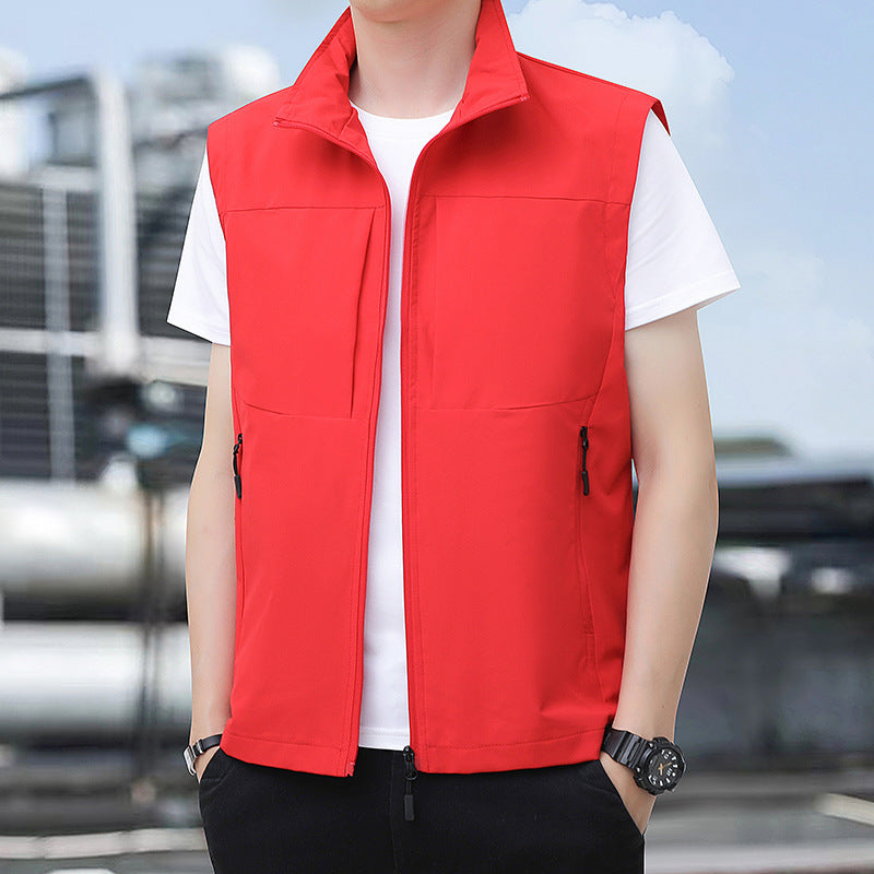 Veste de plein air légère et coupe-vent pour hommes avec col montant et poches zippées cachées Echo Archiv