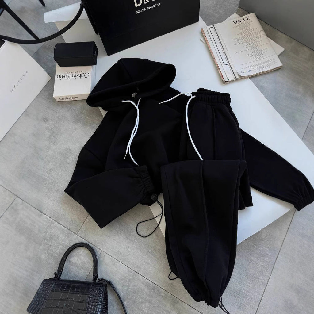 Ensemble Sweat à Capuche Oversize et Pantalon de Jogging pour Femmes avec Doublure Douce, Cordon Réglable et Taille Haute Echo Archiv