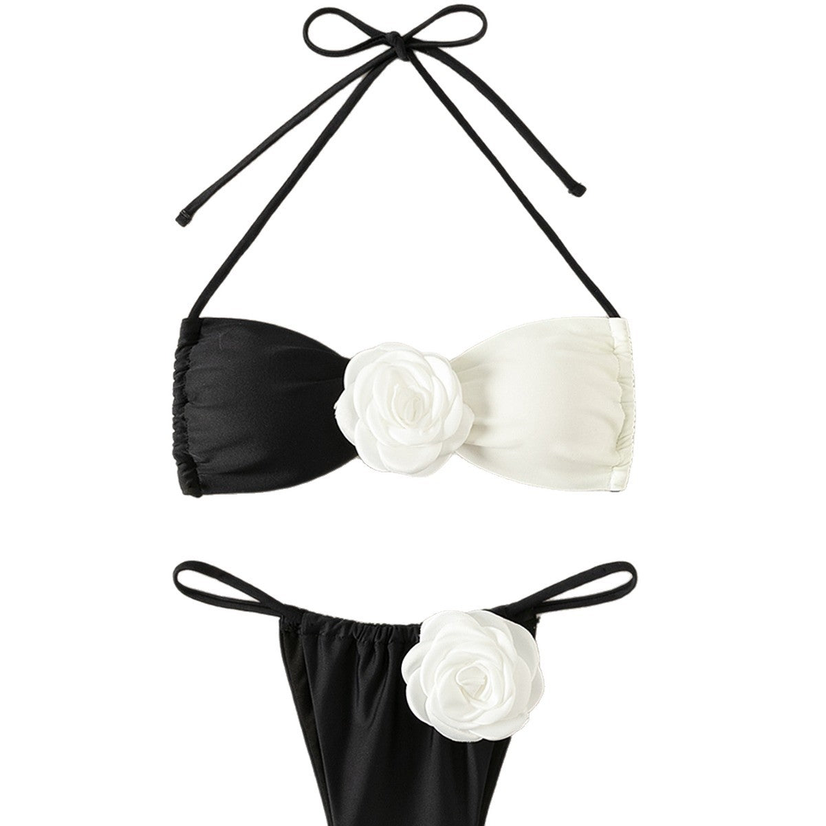 Bikini triangle pour femmes avec élégants détails floraux R&B