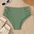Pantalon de bikini taille haute pour femmes avec design à volants R&B