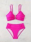 Ensemble de bikini taille haute pour femmes avec un design de volants raffiné R&B