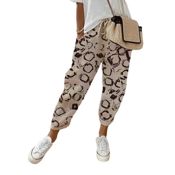 Pantalons Harem en Damenschalotte avec broderie florale Echoarchiv