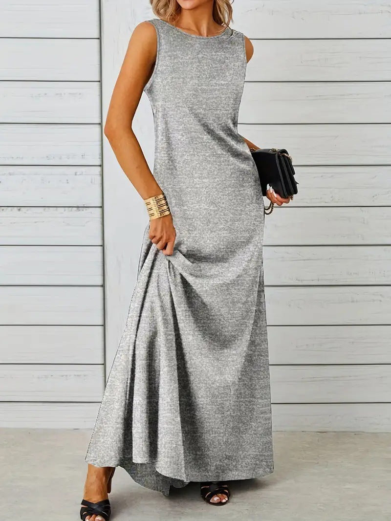 Robe Mi-longue Sans Manches Pour Femme | Idéale Pour Les Tenues Quotidiennes Et Décontractées