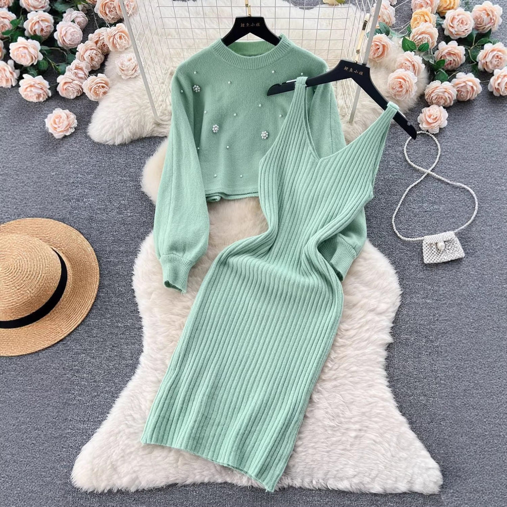 Robe en tricot pour femmes avec décolleté en V élégant Echo Archiv
