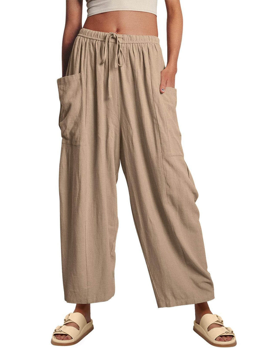 Pantalon en Lin Tendance pour Femmes