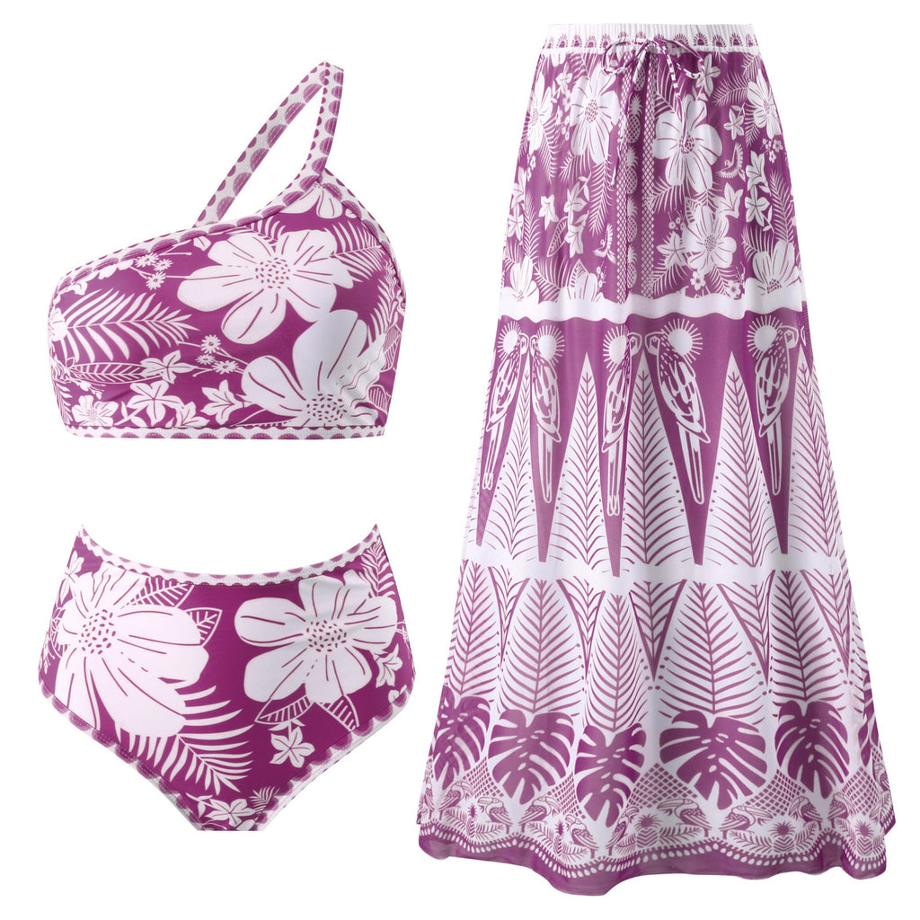 Jupe maxi femme avec imprimé floral et taille élastique Drune