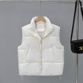 Veste courte matelassée boxy pour dames avec col châle haut, fermeture éclair cachée et ourlet ajustable Echo Archiv
