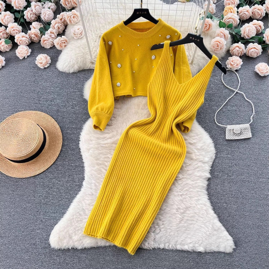 Robe en tricot pour femmes avec décolleté en V élégant Echo Archiv